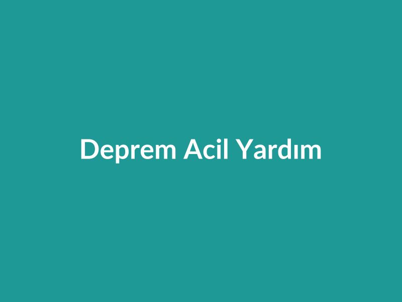 Deprem Acil Yardım