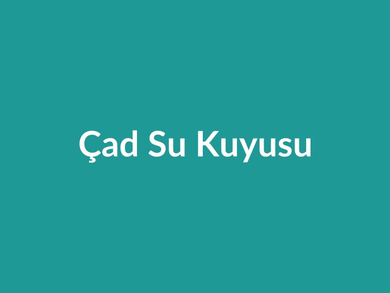 Çad Su Kuyusu